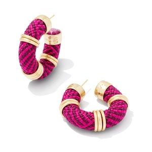 Kendra Scott Maya Gold Orchid Mix Hoop Earrings NWT